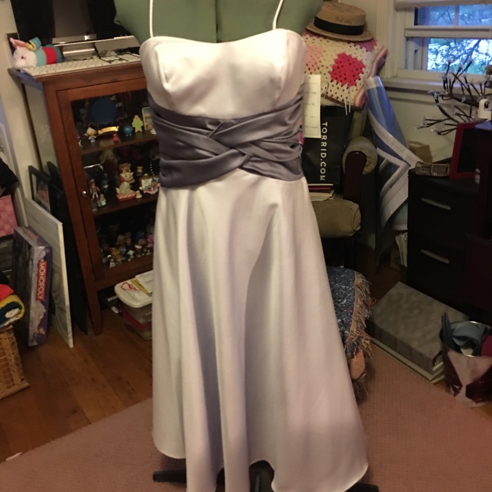 NWT Bari Jay Lavender Satin Dress Sz 12